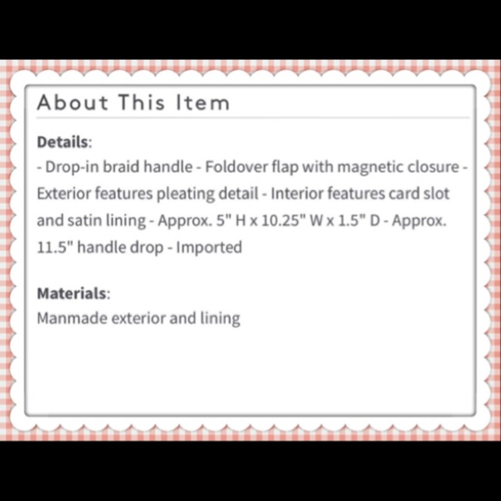 New Jessica McClintock Satin Clutch B8 - Picture 3 of 5